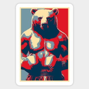 Boxing Bear HOPE Sticker